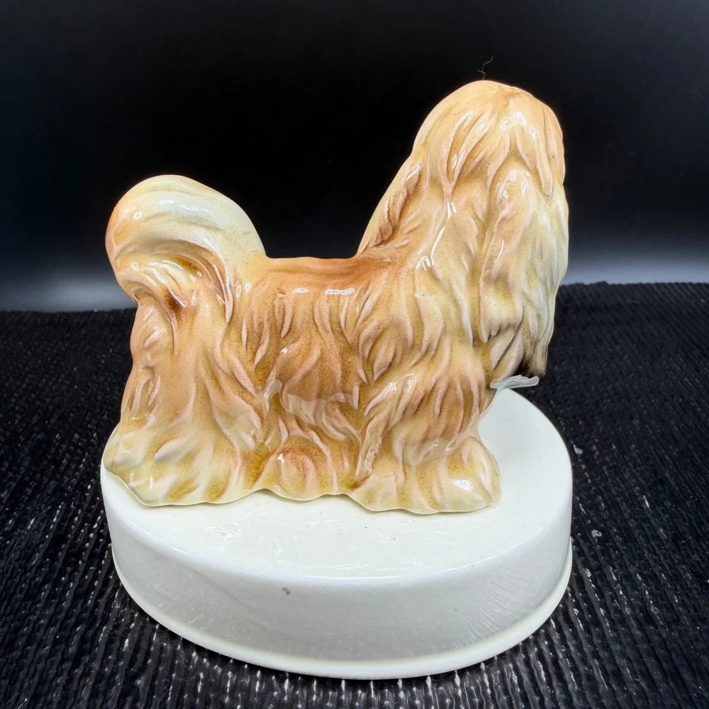 George Good Japan Shih Tzu Dog Figurine I Love My Shih Tzu Vintage Ceramic 3in